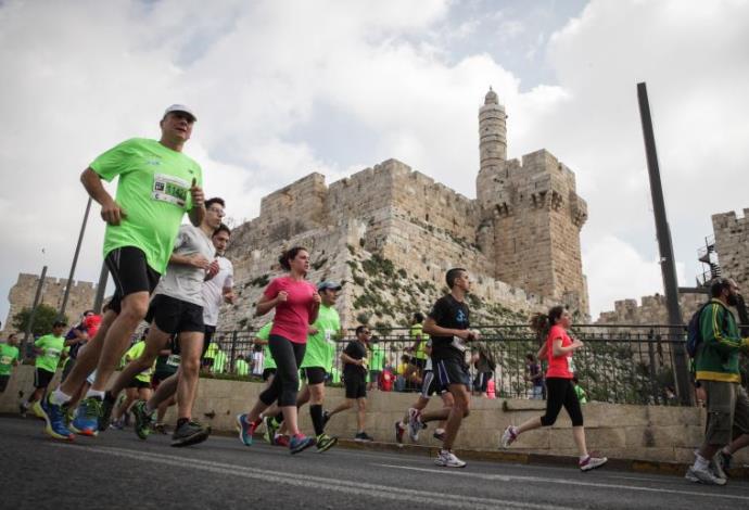 מרתון ירושלים (צילום:  אורי לנץ, פלאש 90)
