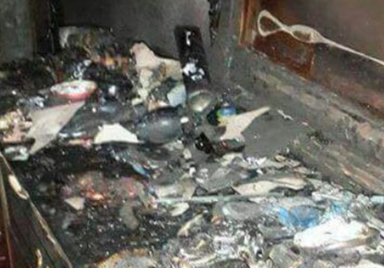 הצתת ביתו של העד המרכזי בפרשת ההצתה בדומא. צילום: סוכנות מען