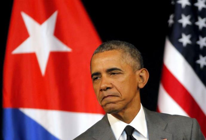 ברק אובמה בנאום היסטורי בפני העם הקובני בהוואנה (צילום:  רויטרס)