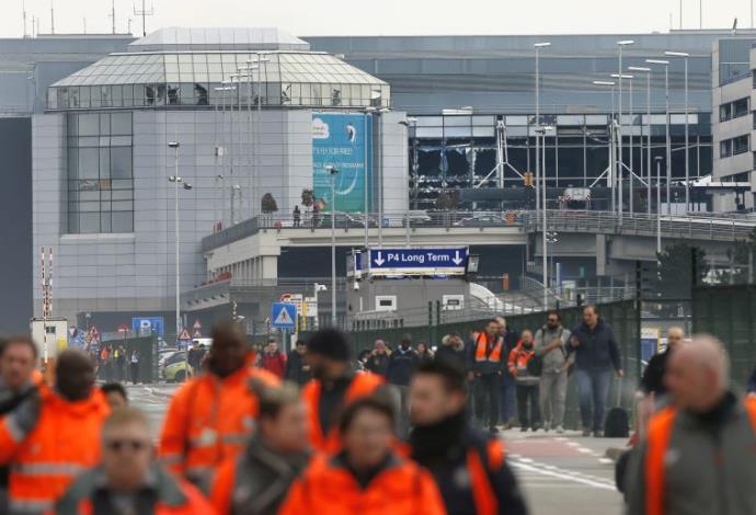 נמל התעופה בבריסל לאחר הפיגוע (צילום:  רויטרס)