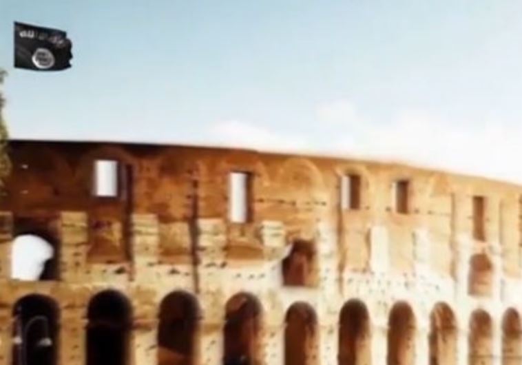 הקולוסיאום ברומא בסרטון של דאעש