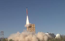 הטיל המיירט של כיפת ברזל בארה"ב (צילום: רפאל)