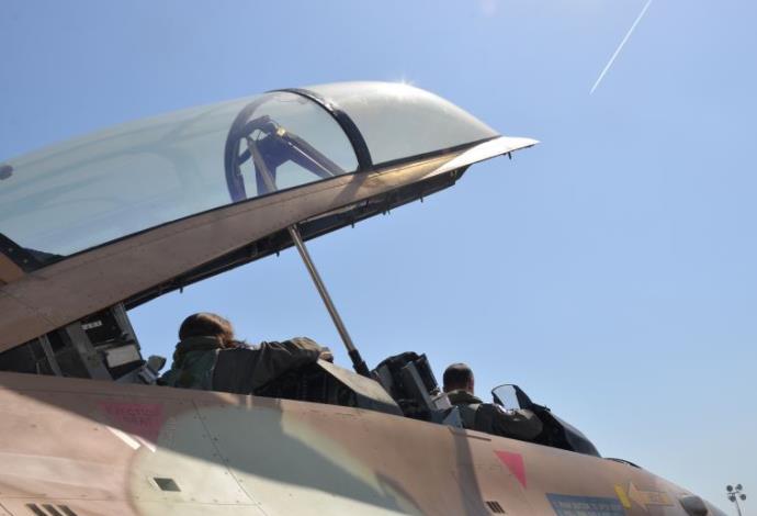 טייסים על F-16 בתרגיל (צילום:  דובר צה"ל)