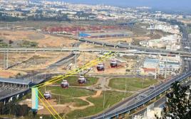 הדמיה של מערכת הרכבל בחיפה (צילום: יח"צ)