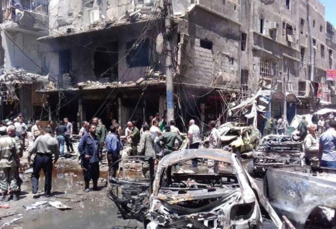 פיגוע דאעש בדמשק (צילום:  רויטרס)