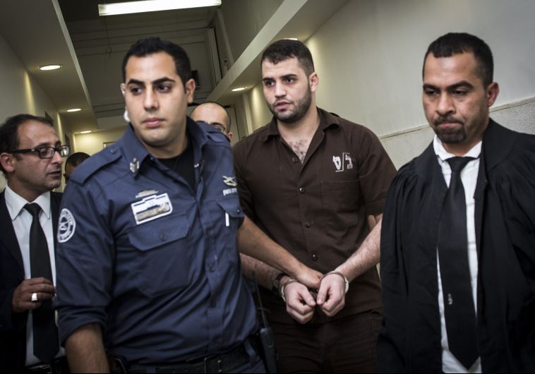 בילאל אבו גאנם בבית המשפט המחוזי בירושלים. צילום: פלאש 90