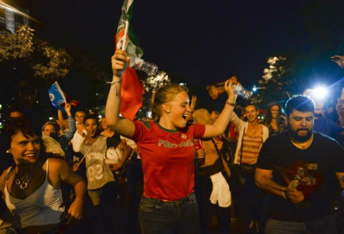 חגיגות בפורטוגל (צילום:  AFP)