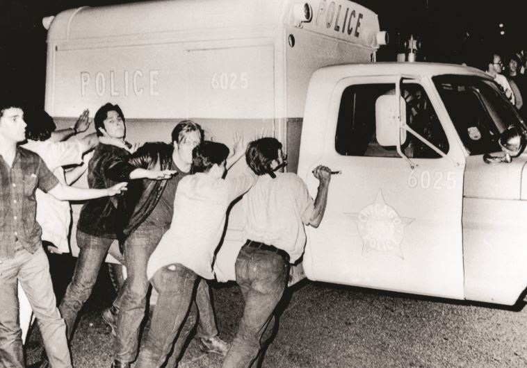 "ליל הבדולח באמריקה", המהומות בוועידה הדמוקרטית בשיקגו ב-1968, צילום: גטי אימג'
