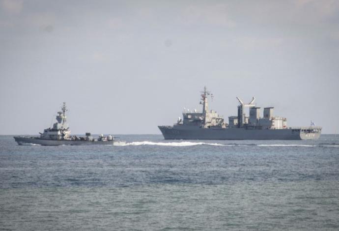תרגיל ימי משותף לחיל הים עם יוון (צילום:  דובר צה"ל)