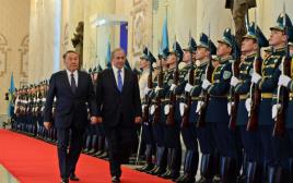 ראש הממשלה בנימין נתניהו ונשיא קזחסטן נורסולטן נזרבייב (צילום: חיים צח לע"מ)