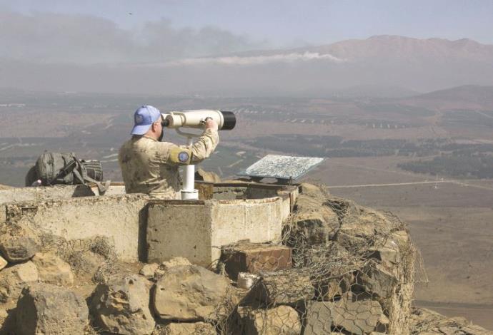 עמדת או"ם בהר בנטל (צילום:  רויטרס)