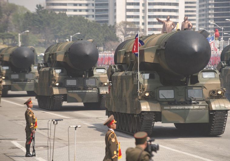 מצעד צבאי בצפון קוריאה (צילום: AFP)