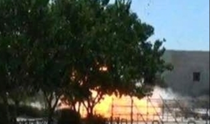 רגע הפיצוץ בדרום טהרן  (צילום: טוויטר)