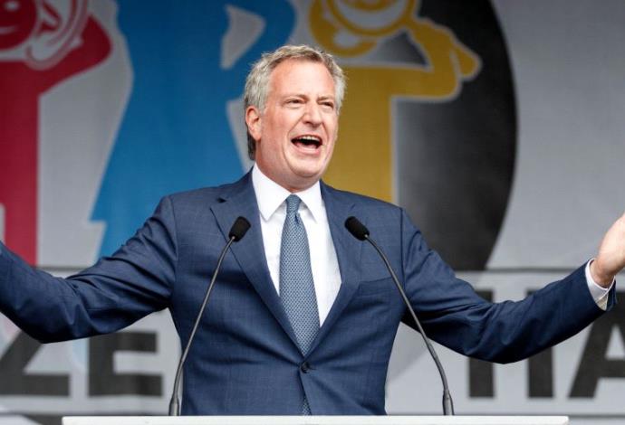 ראש העיר של ניו יורק ביל דלבסו (צילום:  AFP)